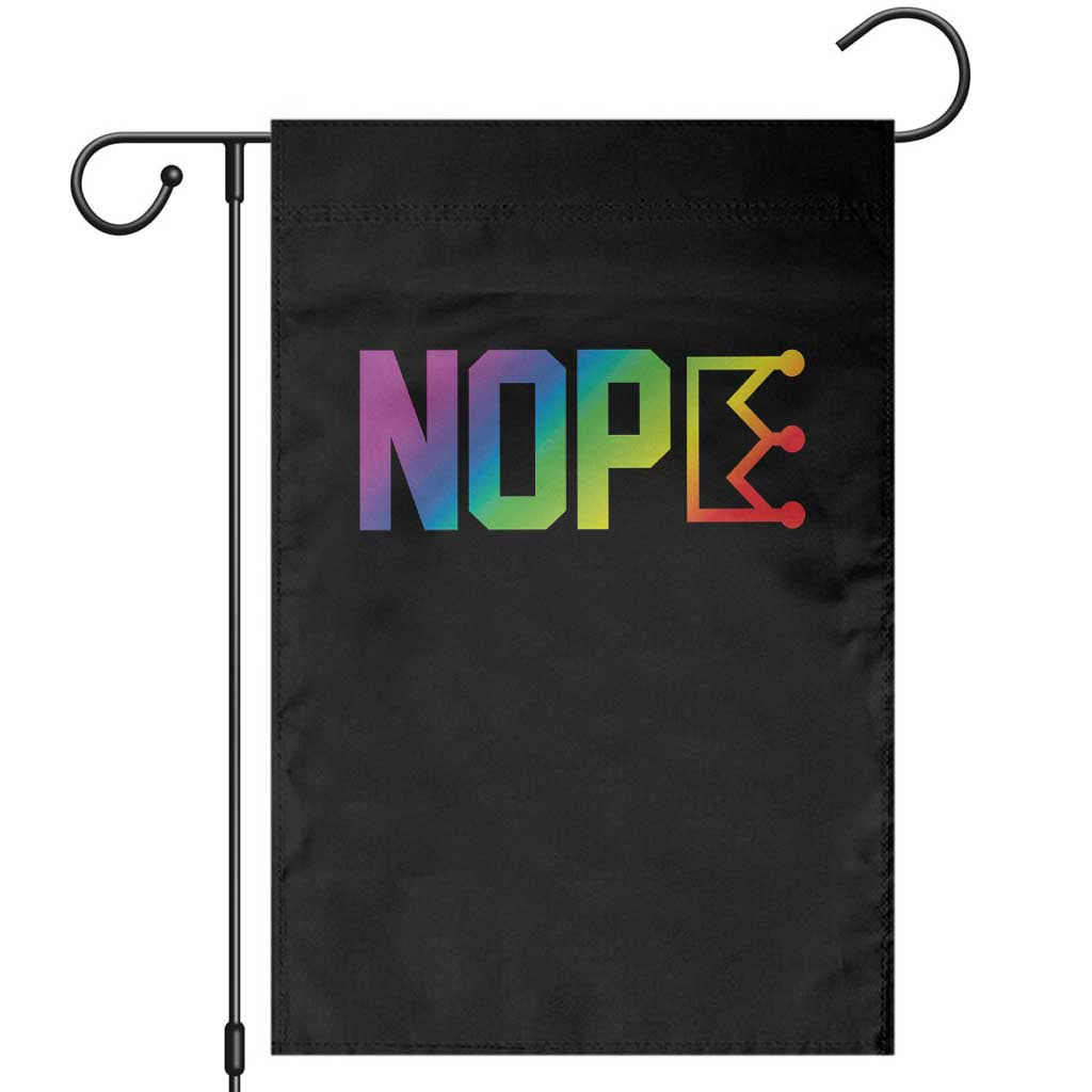 Nope No Kings Graphic Garden Flag Humorous Political Gift TS12 Black Print Your Wear