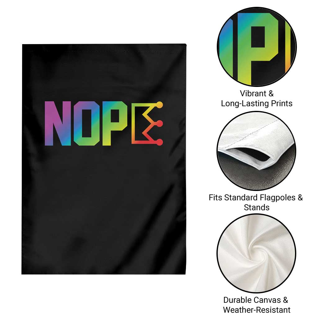 Nope No Kings Graphic Garden Flag Humorous Political Gift TS12 Print Your Wear