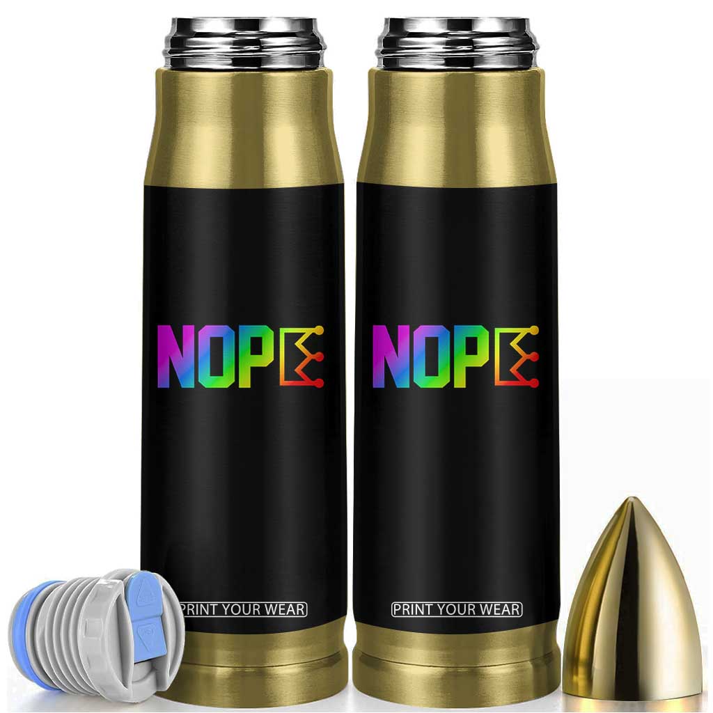 Nope No Kings Graphic Bullet Tumbler Humorous Political Gift