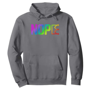 Nope No Kings Graphic Hoodie Humorous Political Gift TS12 Charcoal Print Your Wear