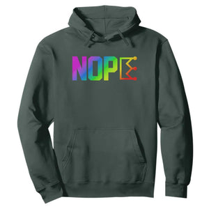 Nope No Kings Graphic Hoodie Humorous Political Gift TS12 Dark Forest Green Print Your Wear