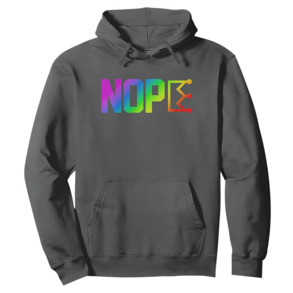 Nope No Kings Graphic Hoodie Humorous Political Gift TS12 Dark Heather Print Your Wear