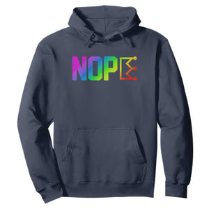 Nope No Kings Graphic Hoodie Humorous Political Gift TS12 Navy Print Your Wear