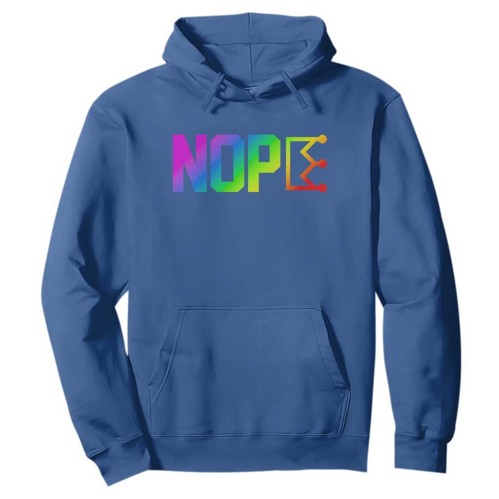 Nope No Kings Graphic Hoodie Humorous Political Gift TS12 Royal Blue Print Your Wear