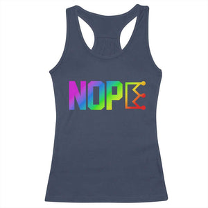 Nope No Kings Graphic Racerback Tank Top Humorous Political Gift