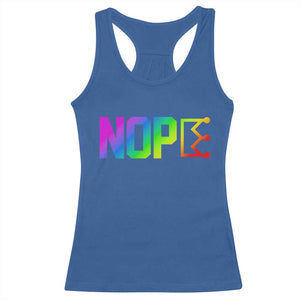Nope No Kings Graphic Racerback Tank Top Humorous Political Gift
