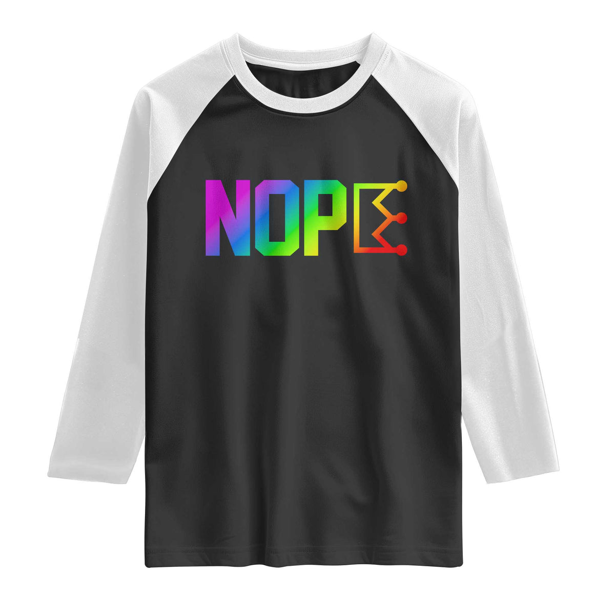 Nope No Kings Graphic Raglan Shirt Humorous Political Gift