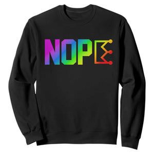 Nope No Kings Graphic Sweatshirt Humorous Political Gift