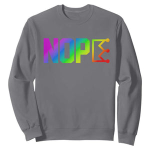 Nope No Kings Graphic Sweatshirt Humorous Political Gift