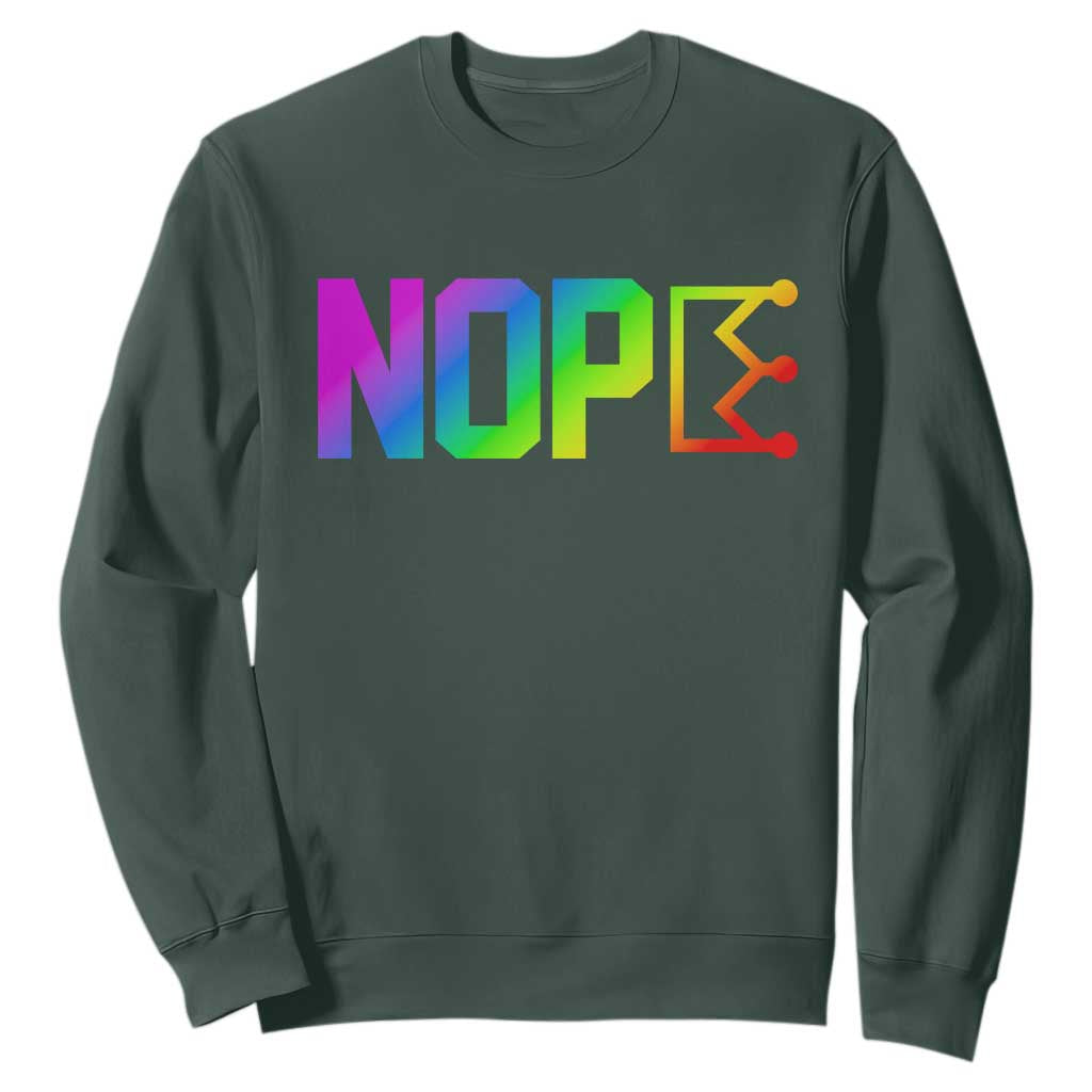 Nope No Kings Graphic Sweatshirt Humorous Political Gift