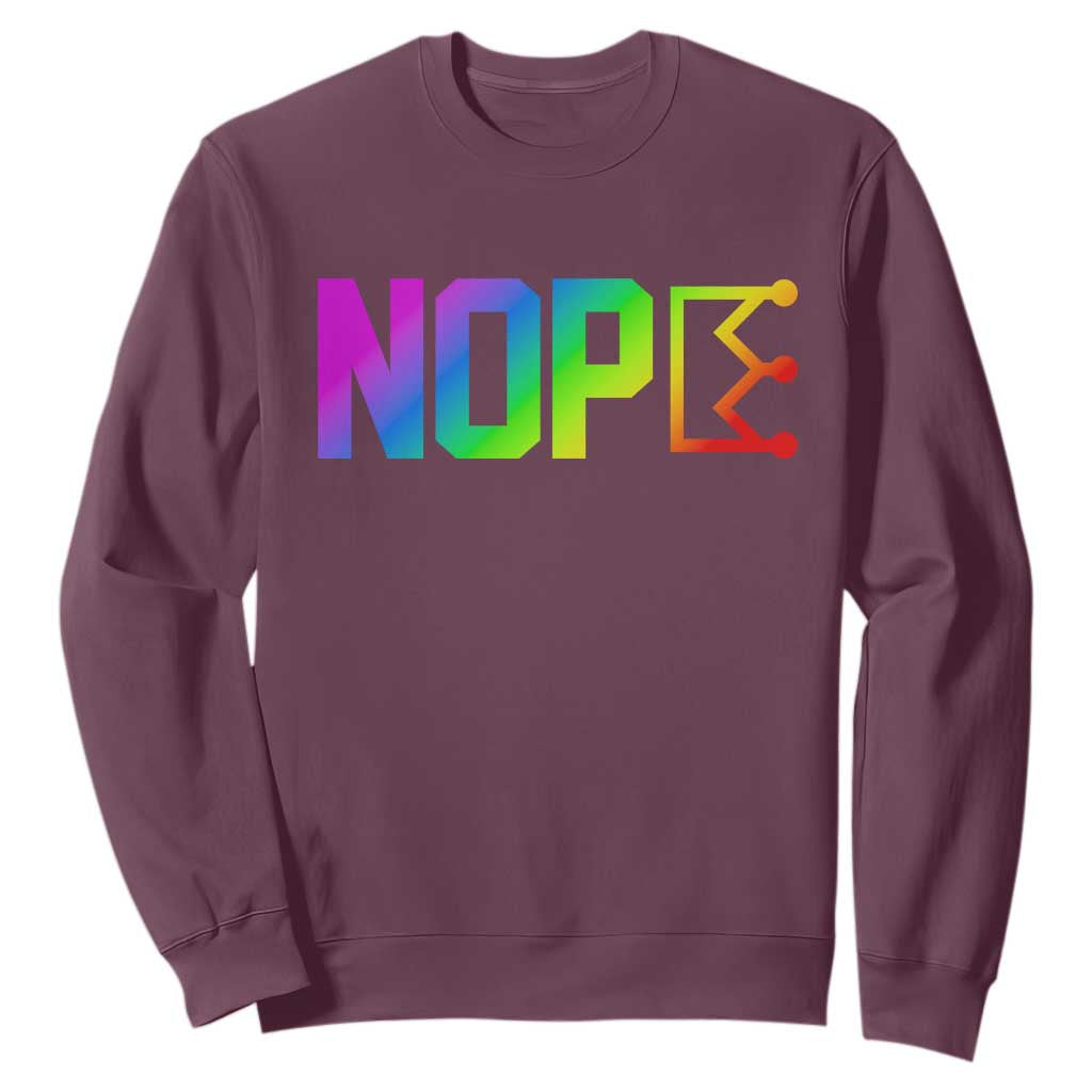 Nope No Kings Graphic Sweatshirt Humorous Political Gift