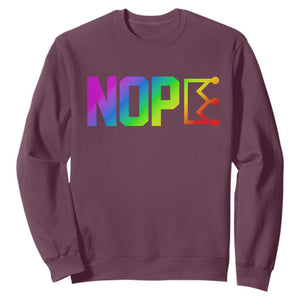 Nope No Kings Graphic Sweatshirt Humorous Political Gift