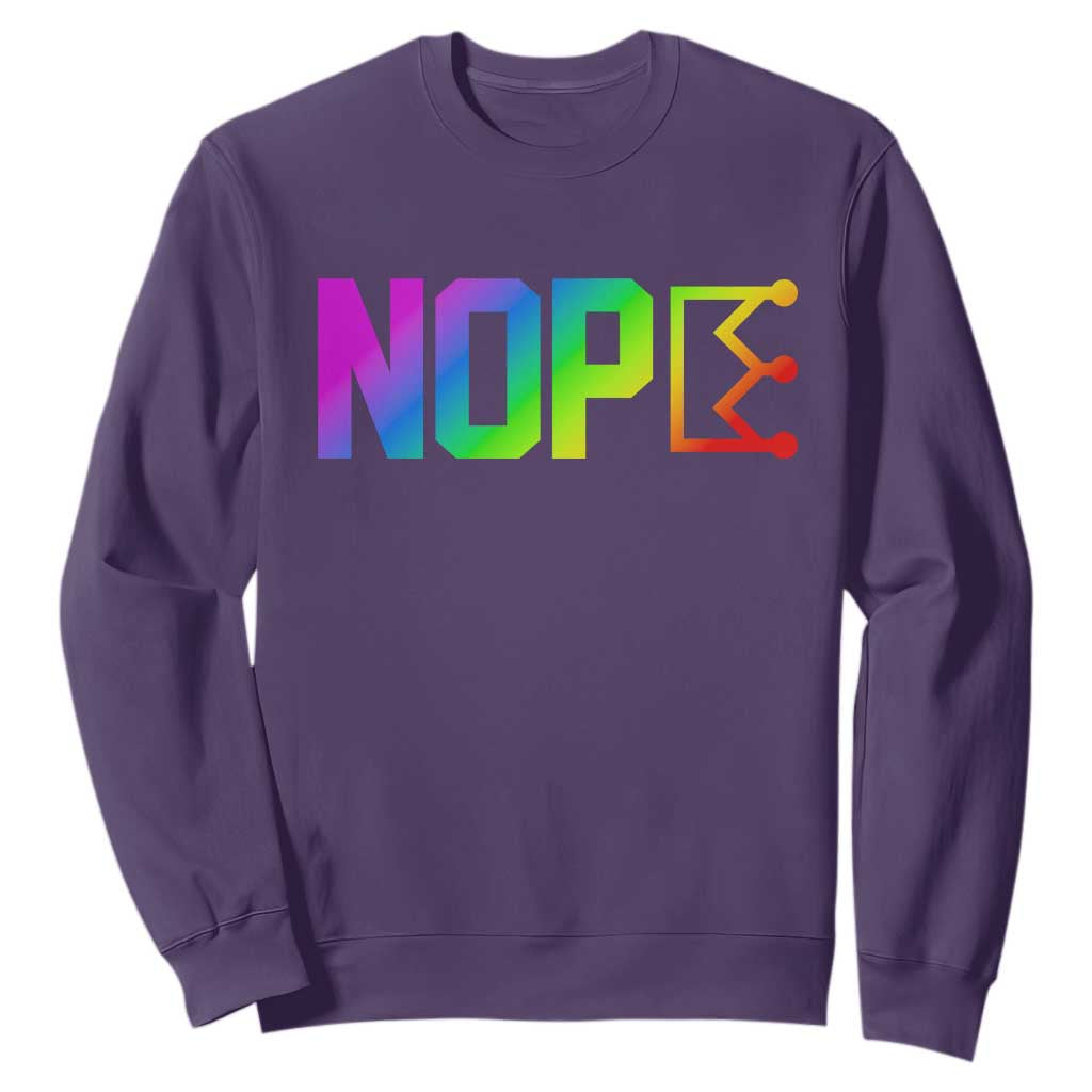 Nope No Kings Graphic Sweatshirt Humorous Political Gift