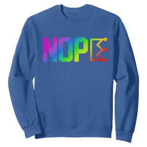 Nope No Kings Graphic Sweatshirt Humorous Political Gift
