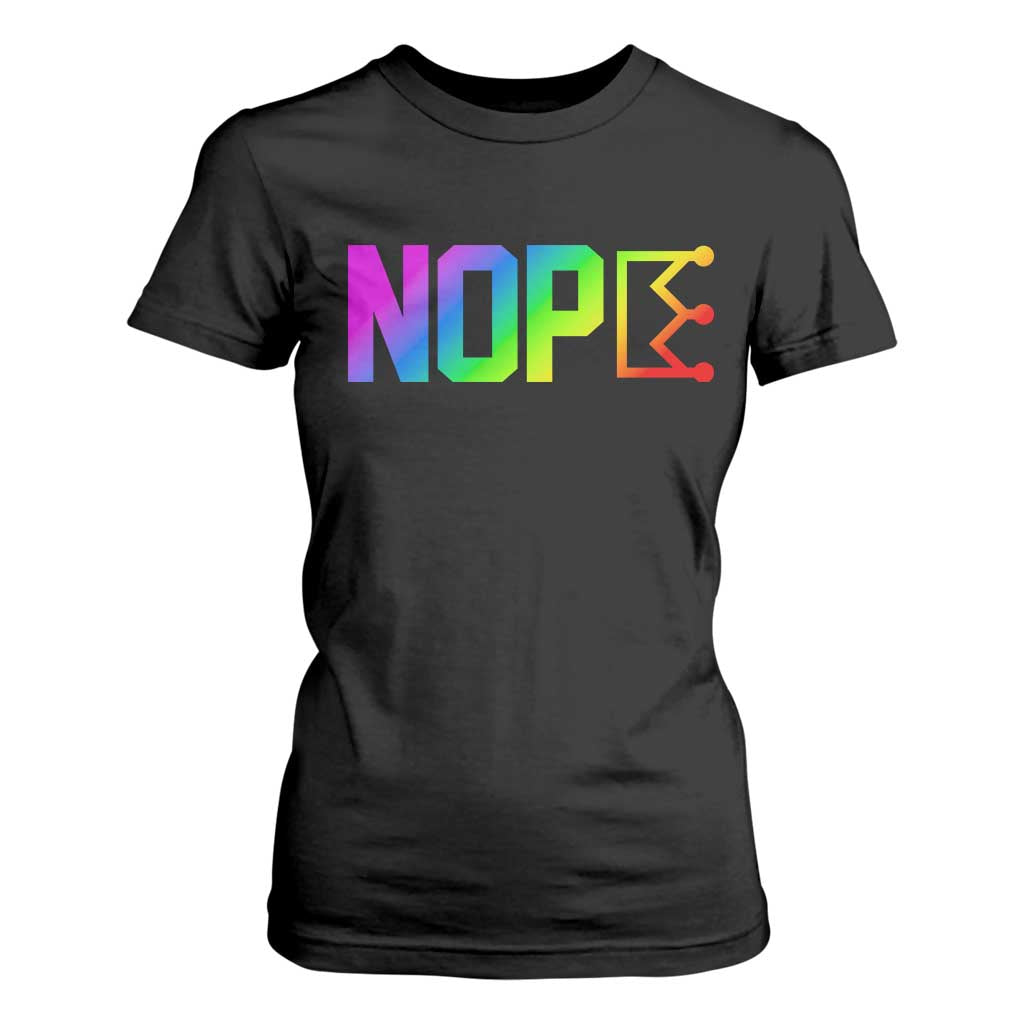 Nope No Kings Graphic T Shirt For Women Humorous Political Gift TS12 Black Print Your Wear