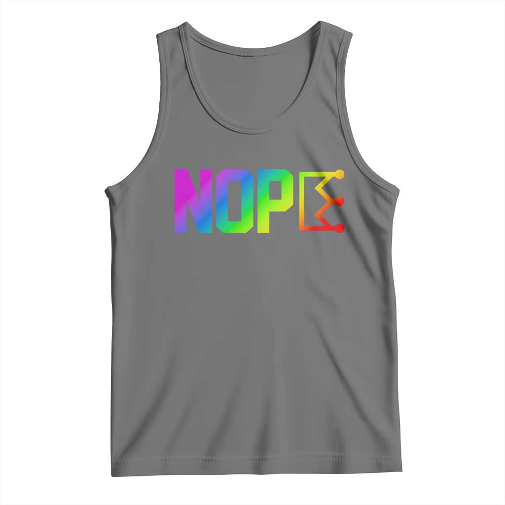Nope No Kings Graphic Tank Top Humorous Political Gift