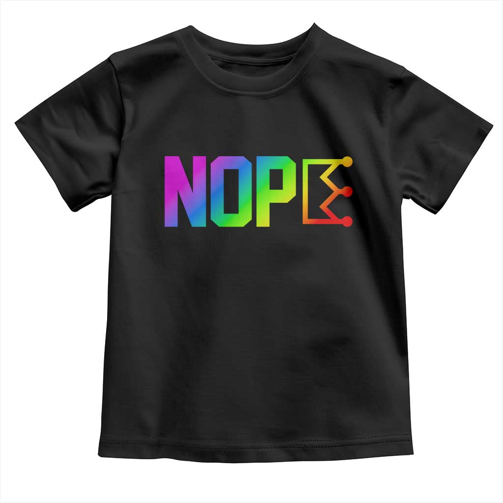 Nope No Kings Graphic Toddler T Shirt Humorous Political Gift