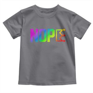 Nope No Kings Graphic Toddler T Shirt Humorous Political Gift
