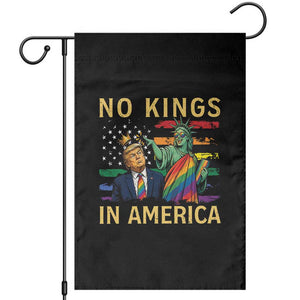 No Kings In America Statue Of Liberty Pride Garden Flag Humorous Political Gift TS12 Black Print Your Wear