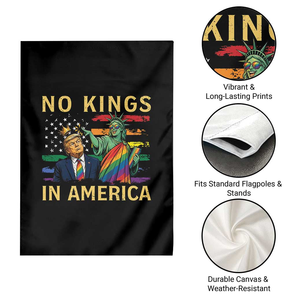 No Kings In America Statue Of Liberty Pride Garden Flag Humorous Political Gift TS12 Print Your Wear