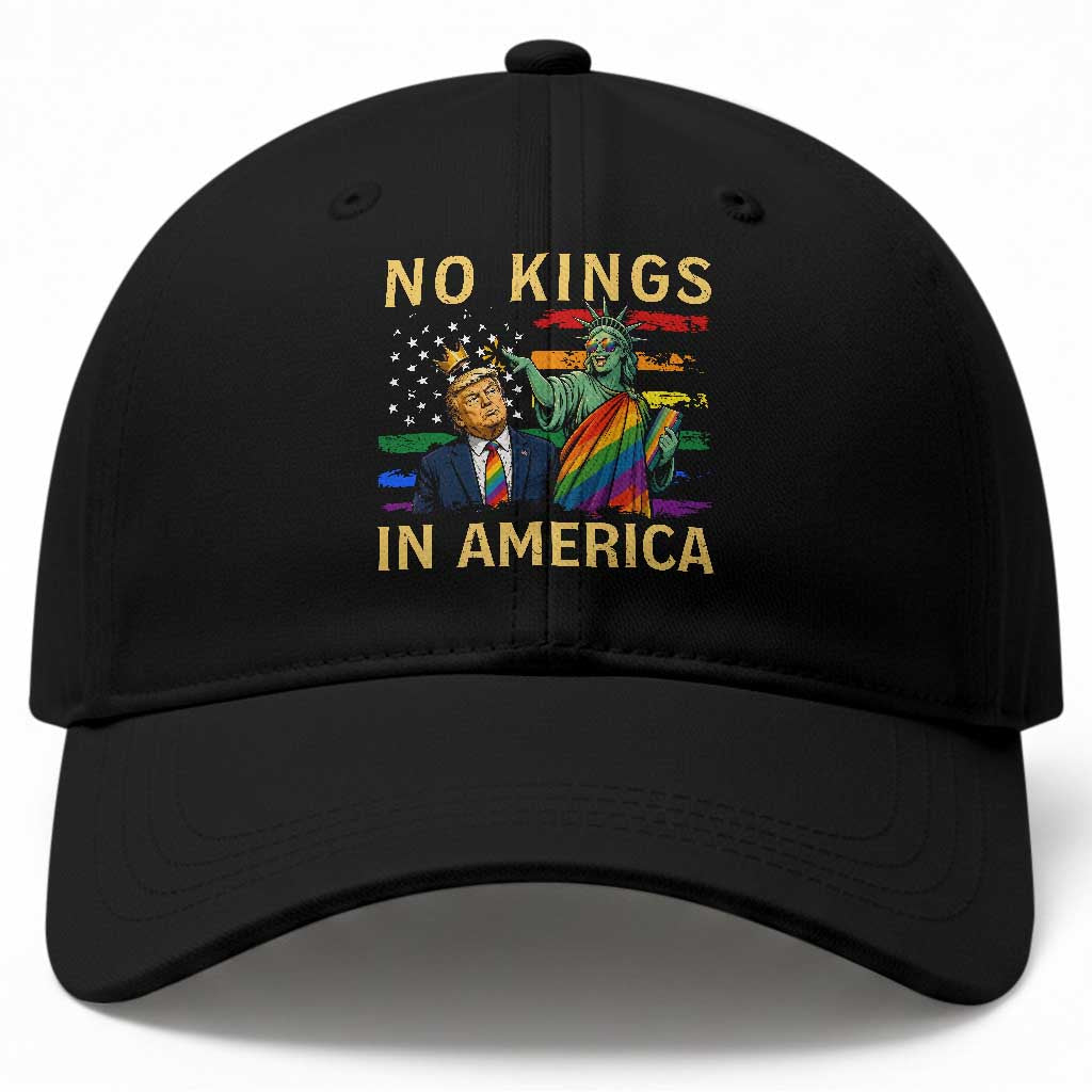 No Kings In America Statue Of Liberty Pride Baseball Cap Humorous Political Gift TS12 Print Your Wear