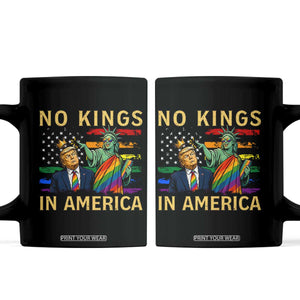 No Kings In America Statue Of Liberty Pride Coffee Mug Humorous Political Gift