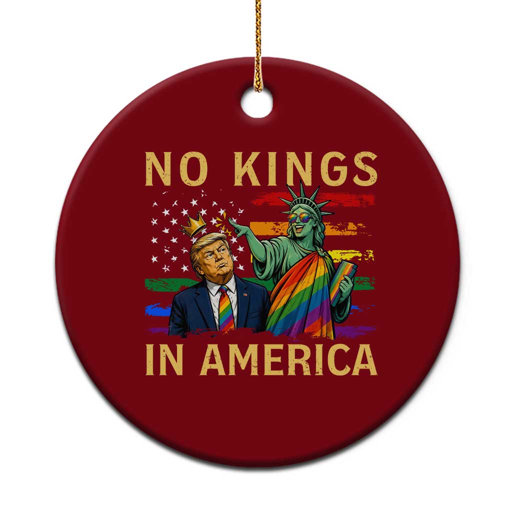 No Kings In America Statue Of Liberty Pride Ceramic Ornament Humorous Political Gift
