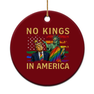 No Kings In America Statue Of Liberty Pride Ceramic Ornament Humorous Political Gift