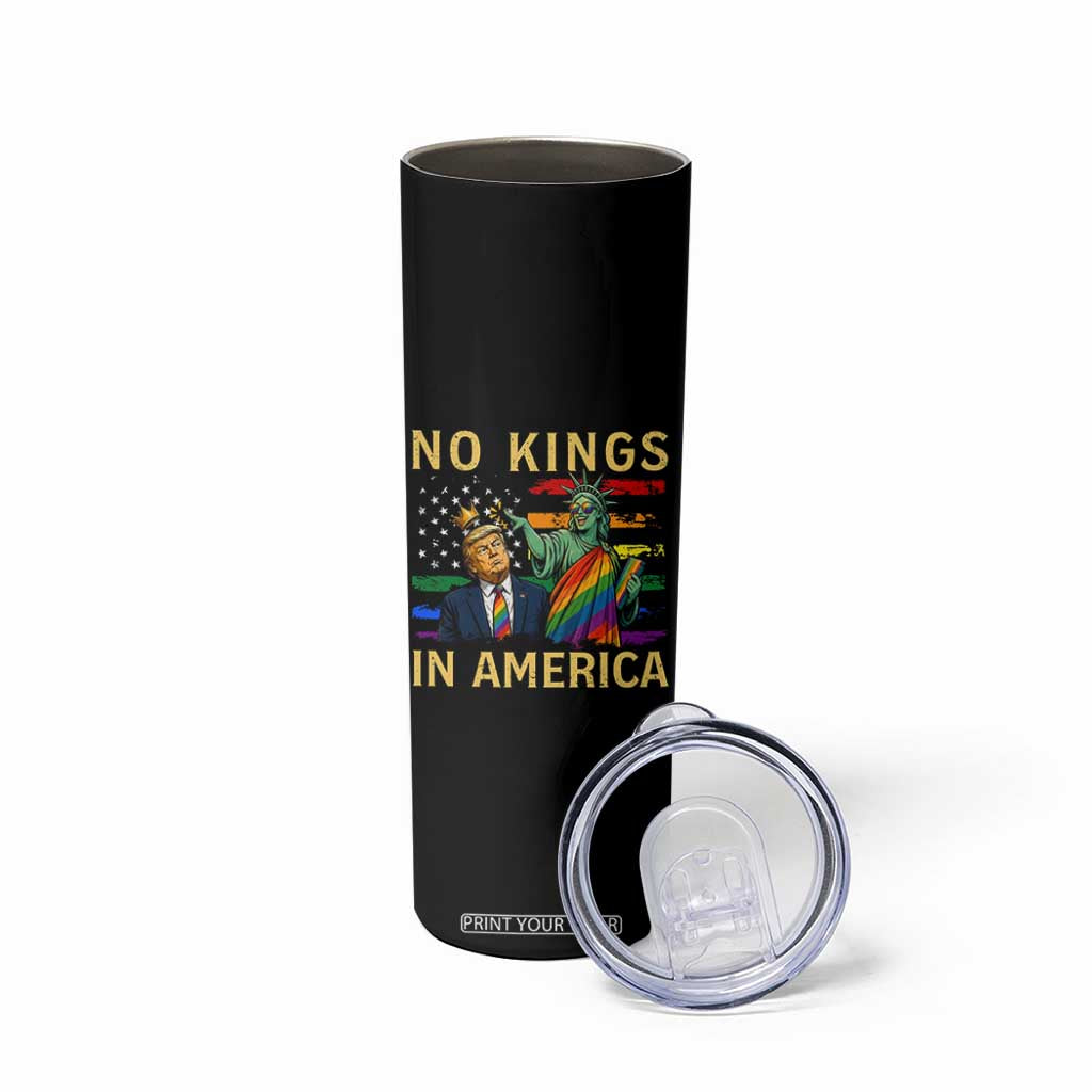 No Kings In America Statue Of Liberty Pride Skinny Tumbler Humorous Political Gift TS12 Print Your Wear