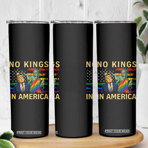 No Kings In America Statue Of Liberty Pride Skinny Tumbler Humorous Political Gift TS12 Print Your Wear