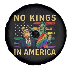 No Kings In America Statue Of Liberty Pride Spare Tire Cover Humorous Political Gift TS12 Print Your Wear