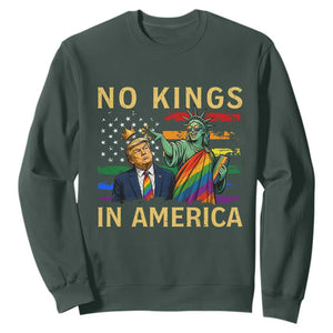 No Kings In America Statue Of Liberty Pride Sweatshirt Humorous Political Gift
