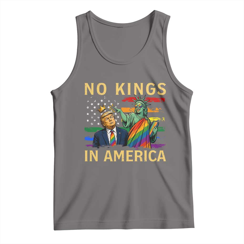 No Kings In America Statue Of Liberty Pride Tank Top Humorous Political Gift