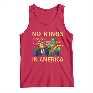 No Kings In America Statue Of Liberty Pride Tank Top Humorous Political Gift