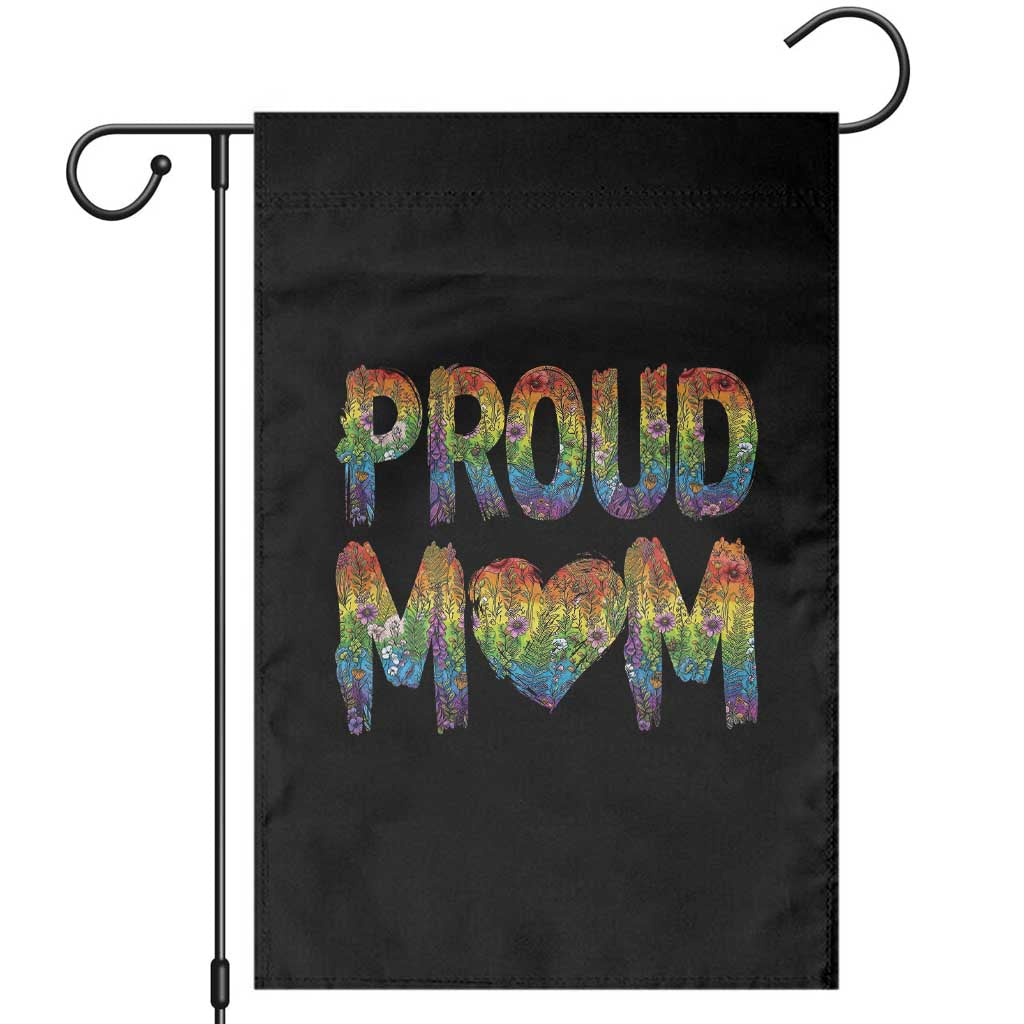Proud Mom LGBTQ Human Rights Support Garden Flag TS12 Black Print Your Wear