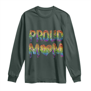 Proud Mom LGBTQ Human Rights Support Long Sleeve Shirt TS12 Dark Forest Green Print Your Wear