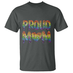 Proud Mom LGBTQ Human Rights Support T Shirt TS12 Dark Heather Print Your Wear