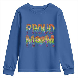 Proud Mom LGBTQ Human Rights Support Youth Sweatshirt TS12 Royal Blue Print Your Wear
