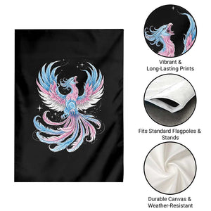 Transgender Phoenix Reborn Garden Flag Trans Pride Flag Bird TS12 Print Your Wear