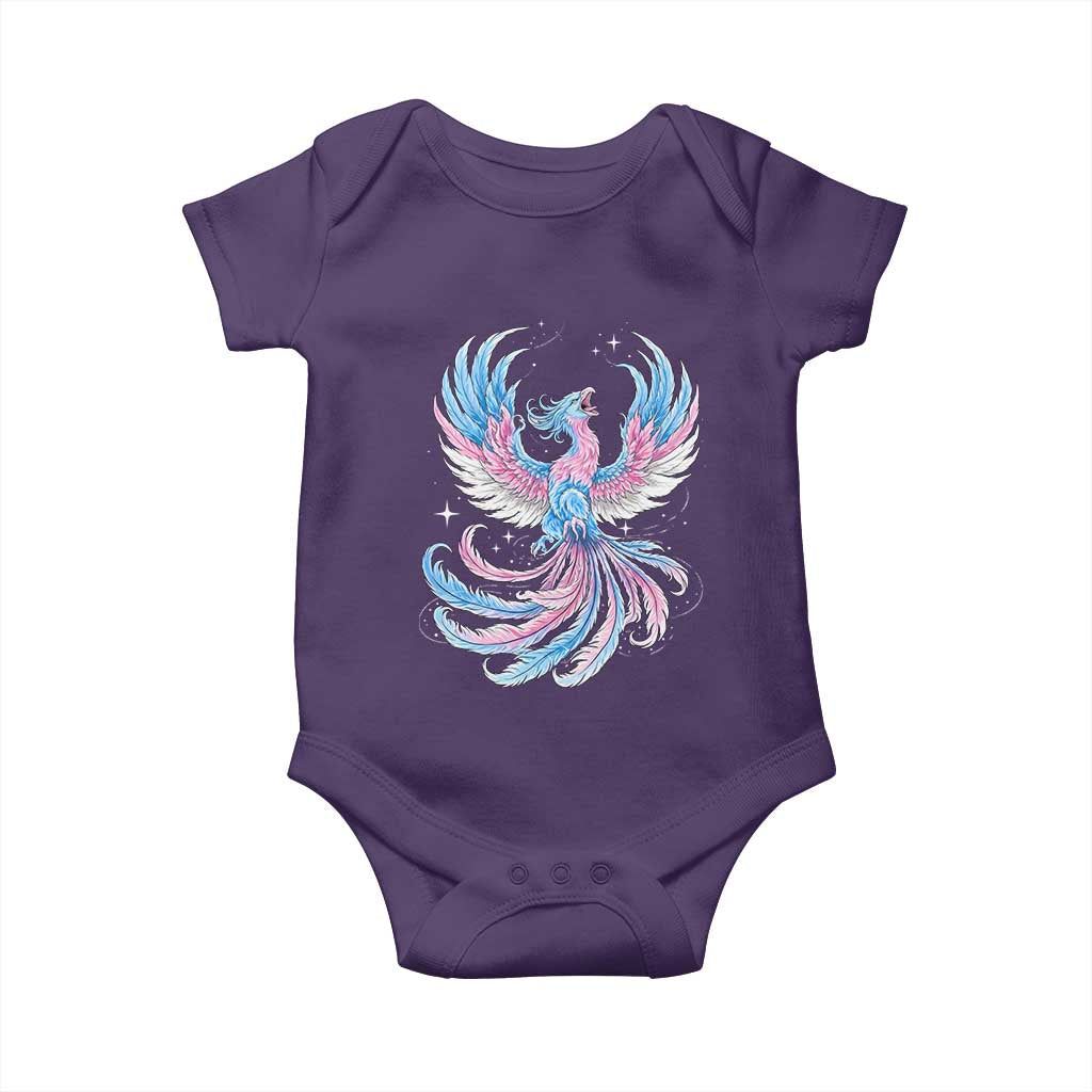 Transgender Phoenix Reborn Baby Onesie Trans Pride Flag Bird TS12 Purple Print Your Wear