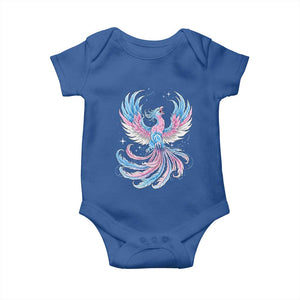 Transgender Phoenix Reborn Baby Onesie Trans Pride Flag Bird TS12 Royal Blue Print Your Wear