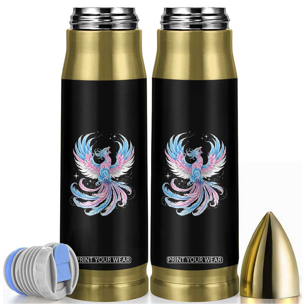 Transgender Phoenix Reborn Bullet Tumbler Trans Pride Flag Bird