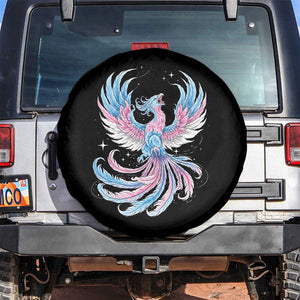 Transgender Phoenix Reborn Spare Tire Cover Trans Pride Flag Bird