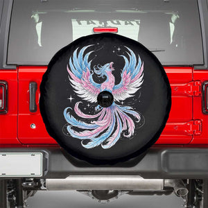 Transgender Phoenix Reborn Spare Tire Cover Trans Pride Flag Bird