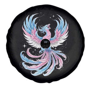Transgender Phoenix Reborn Spare Tire Cover Trans Pride Flag Bird