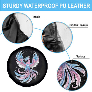 Transgender Phoenix Reborn Spare Tire Cover Trans Pride Flag Bird