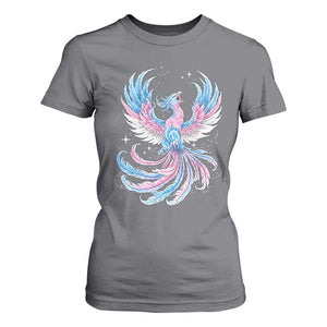 Transgender Phoenix Reborn T Shirt For Women Trans Pride Flag Bird TS12 Charcoal Print Your Wear