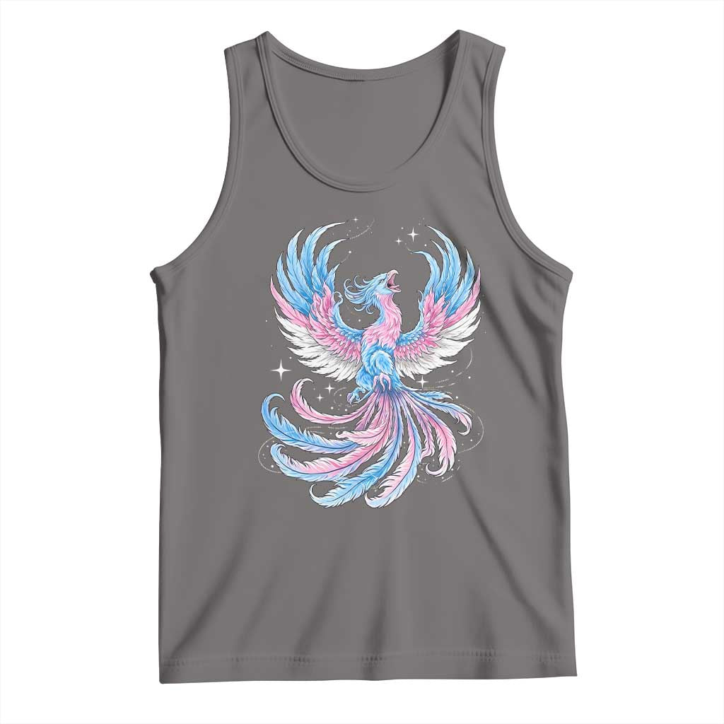 Transgender Phoenix Reborn Tank Top Trans Pride Flag Bird TS12 Deep Heather Print Your Wear