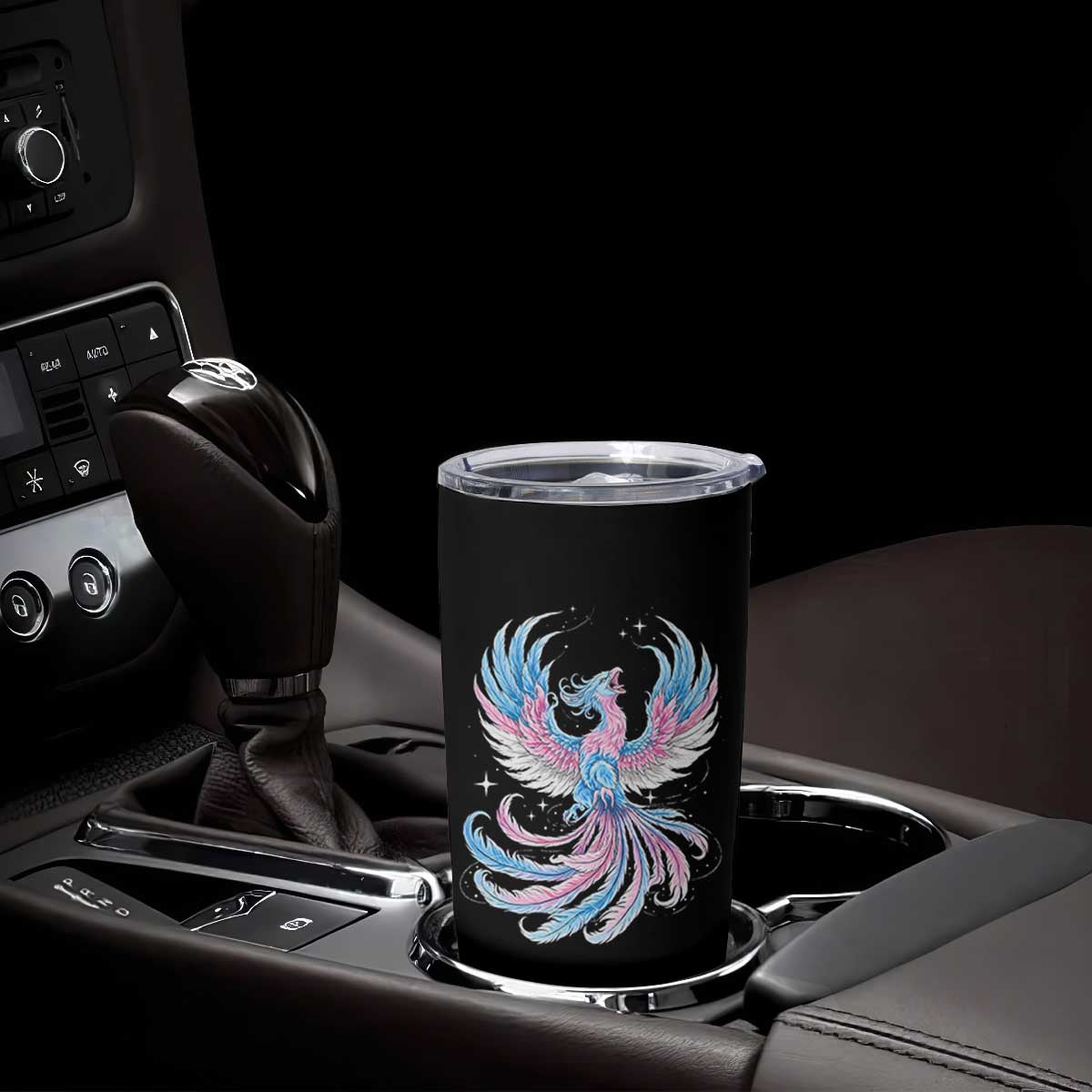 Transgender Phoenix Reborn Tumbler Cup Trans Pride Flag Bird TS12 Print Your Wear