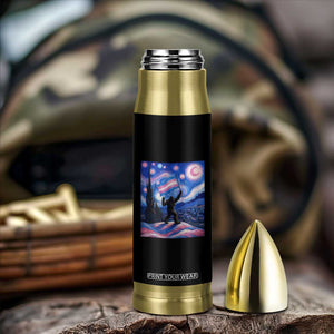 Bigfoot Starry Night Trans Rights Bullet Tumbler Sasquatch LGBTQ Pride TS12 Print Your Wear